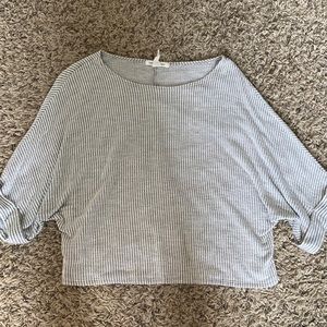 stripped semi cropped top